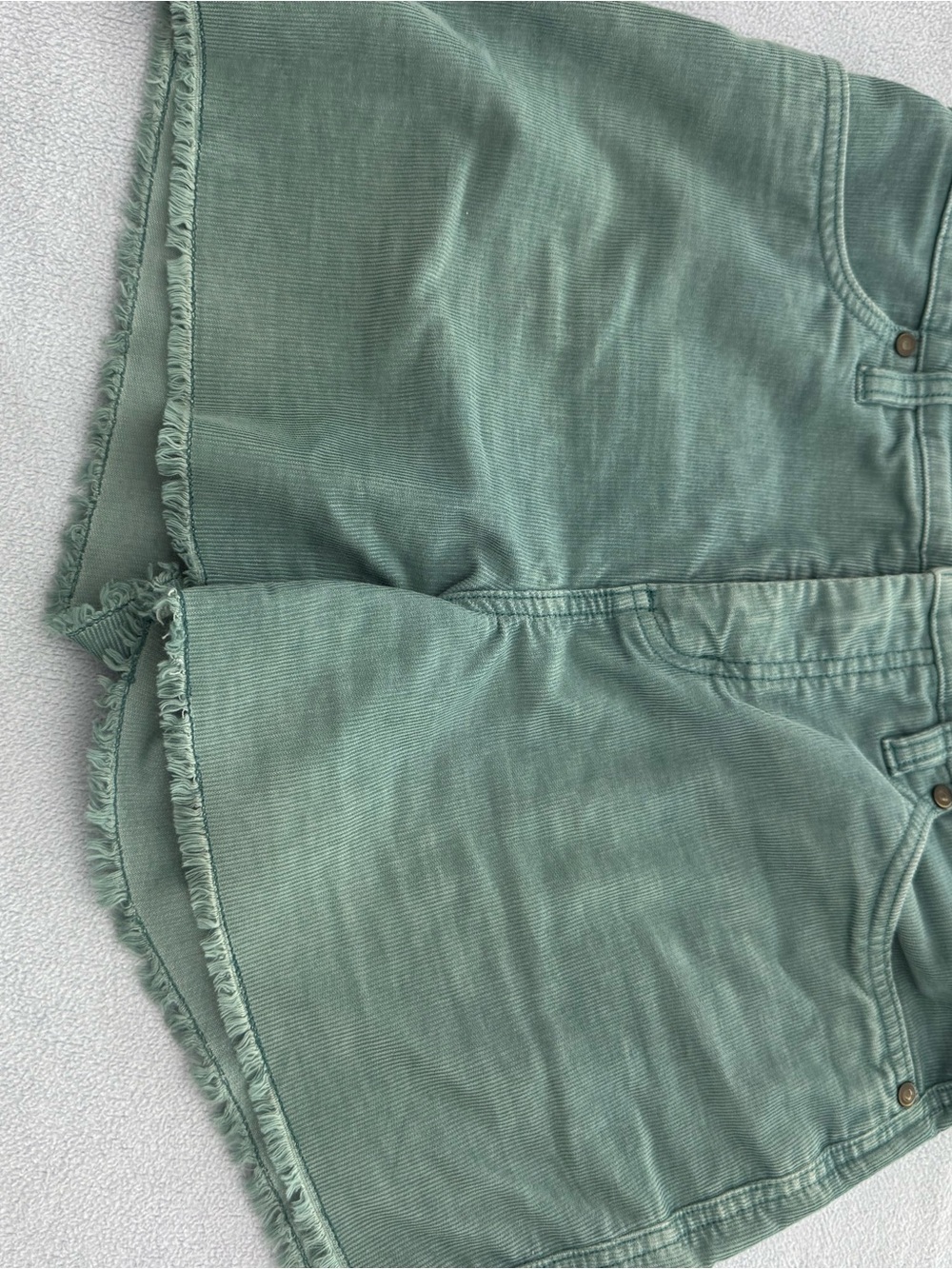 Carve Designs Sage Green Frayed Hem Oahu Shorts